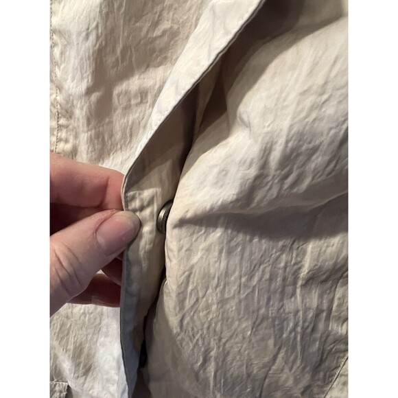 CHICOS Weekends Jacket Womens 2 US L Beige windbreaker Utility Snap Lightweight - Picture 7 of 8